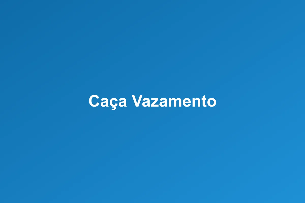 Caça-vazamento de Água em Maringá